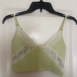 Urban Outfitters Out From Under Green Lace Cami